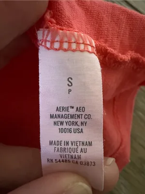 Aerie Coral Oversized Boyfriend Tee thumbnail 5