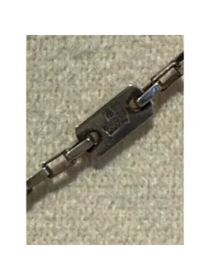 GUCCI G Necklace Sterling Silver 925 Made in Italy thumbnail 4