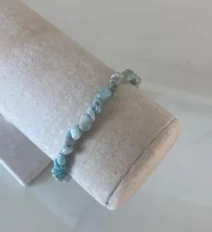 Light Blue Beaded Adjustable Bracelet thumbnail 2