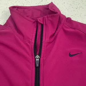 Nike Women's Magenta Full-Zip Dri-fit Jacket size large thumbnail 2