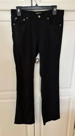 Polo Jeans Co Ralph Lauren Womens Black Flare Leg Trousers Stretch Pants Size 6‎ thumbnail 1