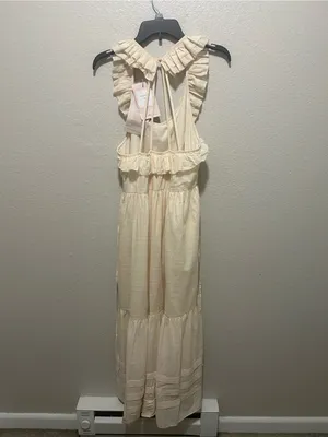 NWT Christy Dawn Clemence Pearl Dress Regenerative Organic Cotton Midi Medium thumbnail 9