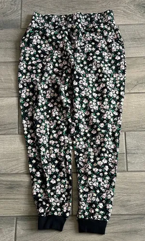 Alice + Olivia Black Floral Joggers thumbnail 1