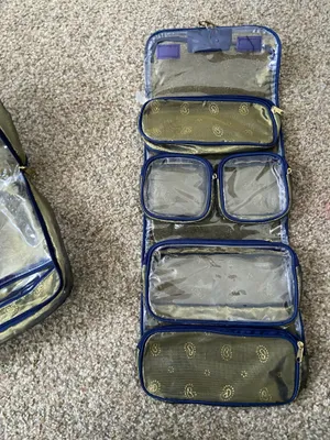 Patterned Vintage Travel Bag Set And Organizer Green thumbnail 4