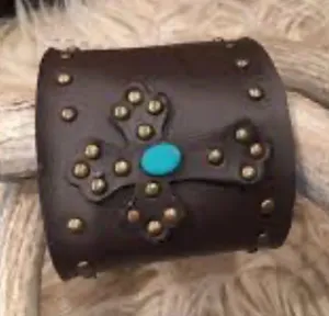 Boot Barn Western Cowgirl Cuff country faux leather statement bracelet thumbnail 1