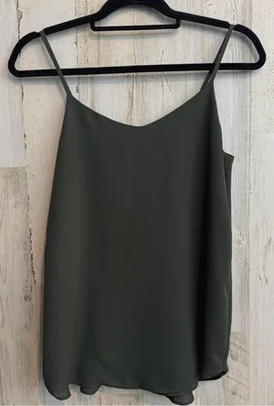 Hippie Rose Women’s Small Olive Green V-Neck Cami Tank Top thumbnail 1