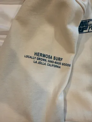 Hermosa Surf Sweatshirt White Size XS thumbnail 3