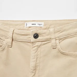 Mango Cream-Colored cropped flared Corduroy Jeans‎ thumbnail 3