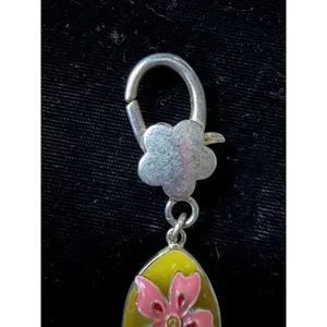 Flip-Flop Beach Keychain Purse Charm, Enamel, 5" thumbnail 2