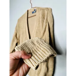 POLO RALPH LAUREN Brown Linen Knit Button Front Cardigan Sweater Size Large thumbnail 7