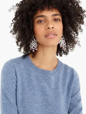 J Crew Cashmere Crewneck Boyfriend Sweater thumbnail 2