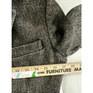 Vintage Banana Republic 0 Blazer Womens‎ Tweed Wool Linen 2006 Brown READ thumbnail 4
