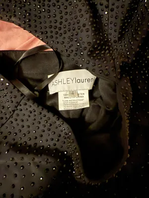 Ashley Lauren sparkle black dress size 4 thumbnail 5