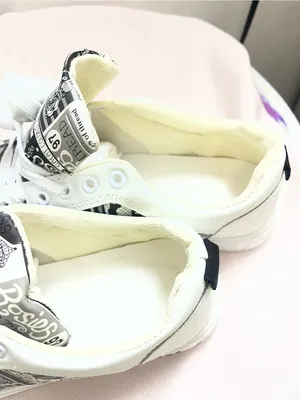 Women’s White Graphic Athletic Sneakers thumbnail 4