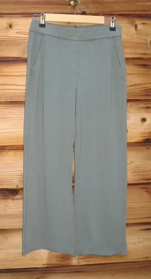 Green Soft Touch Wide Leg Pants Green Size M thumbnail 1