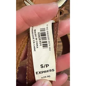 EXPRESS Genuine Leather Belt Minimalist Streetwear Size S/P thumbnail 2