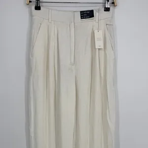 Abercrombie & Fitch Sloane Tailored Pant 27 Cream Linen Blend Quiet Luxury thumbnail 5