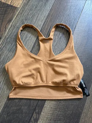 Victoria's Secret PINK Smooth Lightly Lined Low Impact Sport Bra Tan Sz Small thumbnail 4