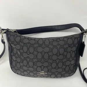 Coach Signature Chelsea Jacquard Crossbody Bag Purse 37584 Black thumbnail 2
