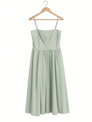 Striped Spaghetti Strap Dress Large thumbnail 10