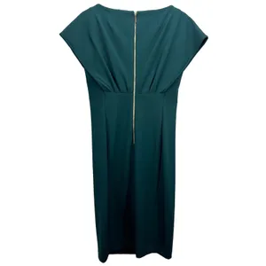 Calvin Klein Green Short Sleeve Stretch Crepe Sheath Dress Office Wedding 6 thumbnail 10