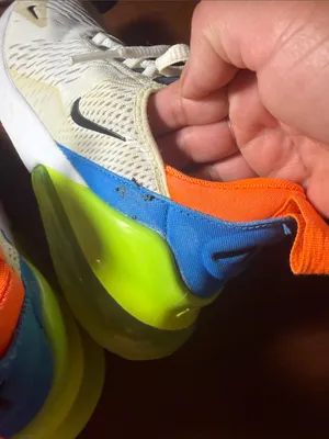 Nike Men’s White/Black/Orange/Blue/Green Athletic Sneakers thumbnail 10