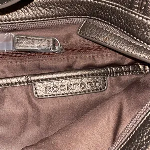 ROCKPORT Women’s Faux Leather Brown Metallic Shoulder Bag PocketBook‎ Adjustable thumbnail 9