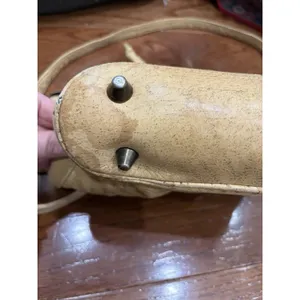 Emily Ann Bucket Bag Vintage Hand Painted‎ Gazelle Tan Leather Drawstring OS thumbnail 2