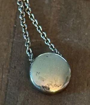 Coach gold tone crystal logo pendant necklace thumbnail 4