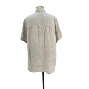 J. Crew Relaxed-fit short-sleeve Baird McNutt Irish linen shirt Beige XL Tall‎ thumbnail 8