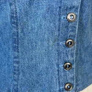 Vintage Moda International Denim Bustier Blue Size M thumbnail 5