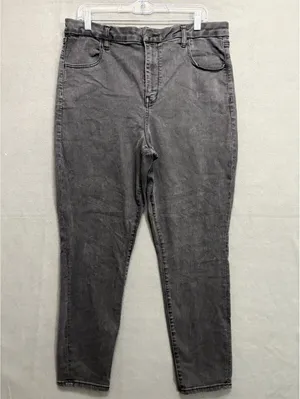 American Eagle Size 18 Regular Black Denim Jeans thumbnail 2