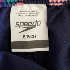 Speedo Womens Tropical Floral Swim Skort Navy Pink Small 800275901028‎ thumbnail 4