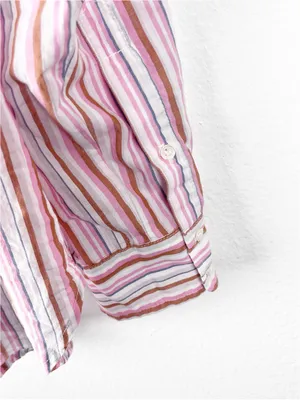 XIRENA Jordy 100% Cotton Striped Long Sleeves Button Down Top Size Small thumbnail 8