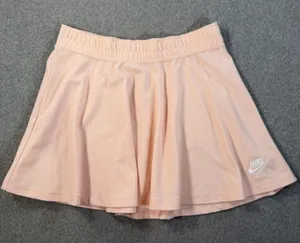 Nike Activewear Knit Skirt Women's Large Peach Pink Elastic Waist Tennis Golf thumbnail 1