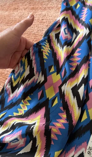 Twelfth Street by Cynthia Vincent 100% Silk Boho Tunic Mini Dress Size L thumbnail 3