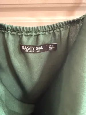 Green satin shirt thumbnail 2
