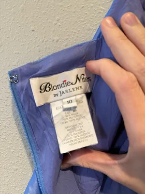 Vintage Blondie Nites by Jaslene Elegant Periwinkle Blue Spaghetti Strap 10 thumbnail 8