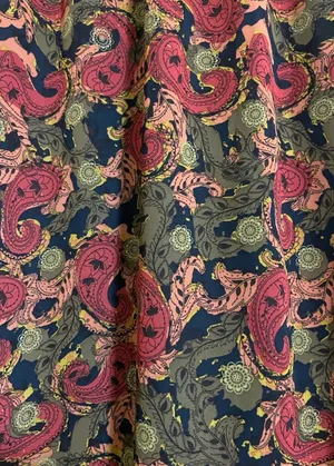 LuLaRoe Shirt Sz XL LOLA Paisley Print Broad Waistband Lined Flowy A-Line thumbnail 4
