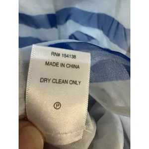 STAUD Florence Dress in Painted‎ Stripe Size XS Blue White Ethereal Flaw thumbnail 11