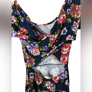 L.A. Hearts Floral‎ Skater Dress XS Cutout Back thumbnail 3