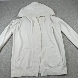 Polo‎ Ralph Lauren Womens Small Cardigan White Long Sleeve Open Front Collared thumbnail 3