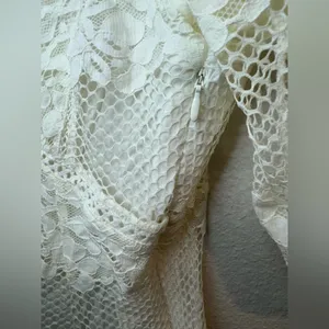 Free People Be Your Baby Lace Mini Dress‎ in Ivory Size XS thumbnail 9