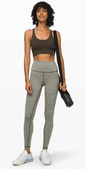 Lululemon Wunder Under High-Rise 28"‎ Legging Sz 6 Wee Are From Space Sage Green thumbnail 1