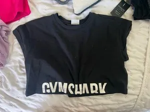Gymshark Shirt Cropped Black thumbnail 1