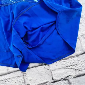 Nike Shorts Womens Large Blue Double Lined High Rise Swoosh Logo Athletic thumbnail 5