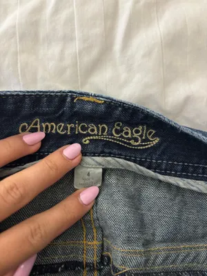 Low-Rise Mini American Eagle Skirt Y2K Denim thumbnail 3