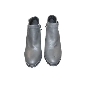 Lucky Brand Basel Ankle Bootie Womens 9M Black Leather Double Zip Block Heel thumbnail 2