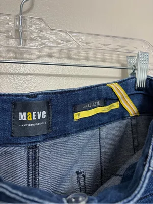 Anthropologie Maeve Colette High- Rise Wide-Leg Cropped Jeans - Size 31 thumbnail 3
