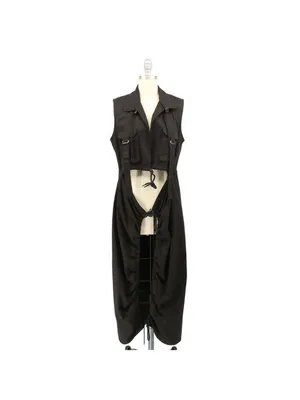 #VDR Viadellerose Forever Young Avant Garde Lagenlook Sleeveless Vest Dress S thumbnail 2